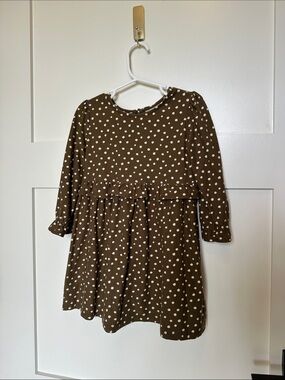Old Navy Brown Dress with White Polka Dots